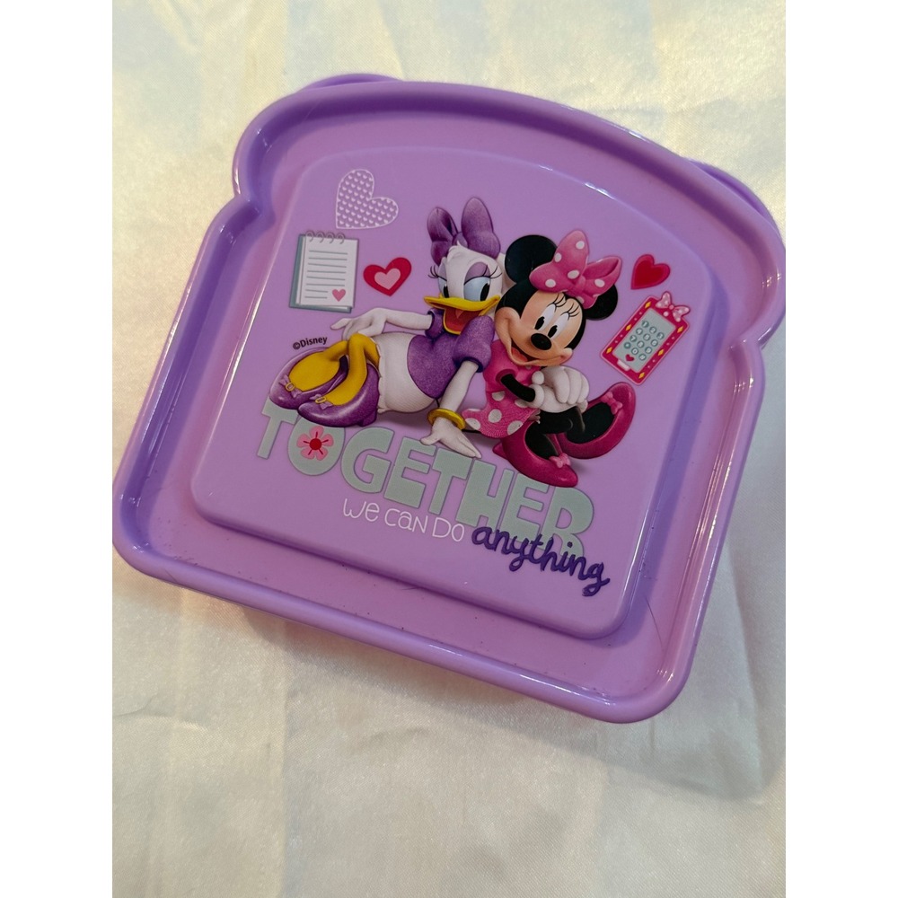 Disney Minnie Mouse Daisy Duck Sandwich Container Zak Designs Purple BPA Free